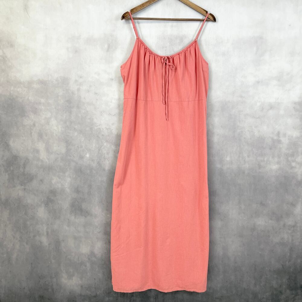 Old Navy Women Cami Dress L Tall Pink Sugar Poppy Boho Coastal Minimalist Resort